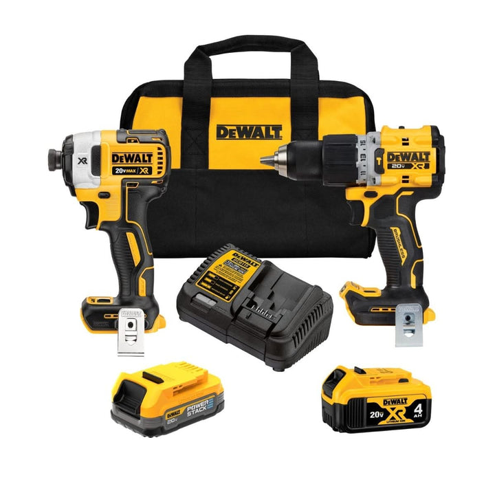 20V XR hammer drill and impact driver kit with batteries