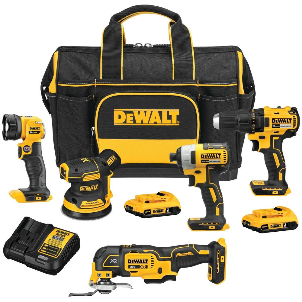 20V brushless 5-tool cordless combo kit with bag